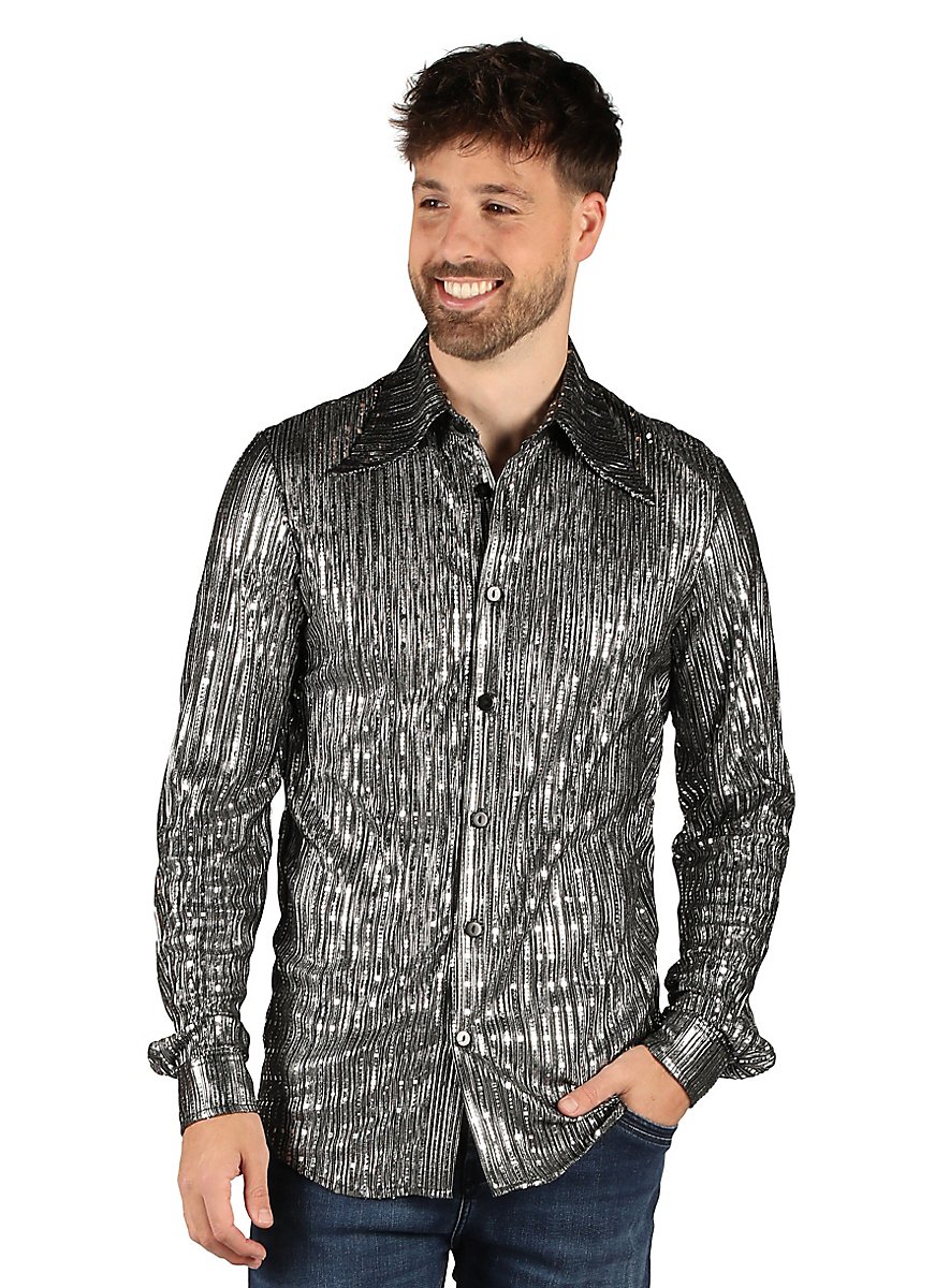 Chemise Disco Argentée Pour Garçons
