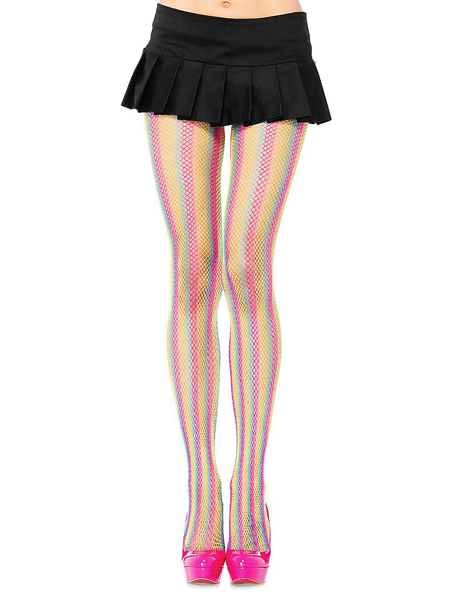 2 Paires De Collants Rayés Pour Enfant - Noir/blanc & Rouge/blanc - Taille 6-14 Ans (longueur 70 Cm)
