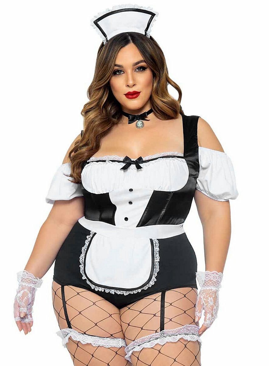 Costume da cameriera sexy XXL - maskworld.com
