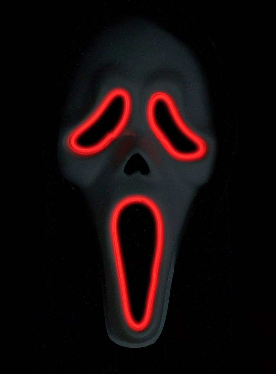 Masque Lumineux LED Pour Halloween - Effets Clignotants - Alimentation Par Piles AA - Pour Cosplay, Fête, Soirée