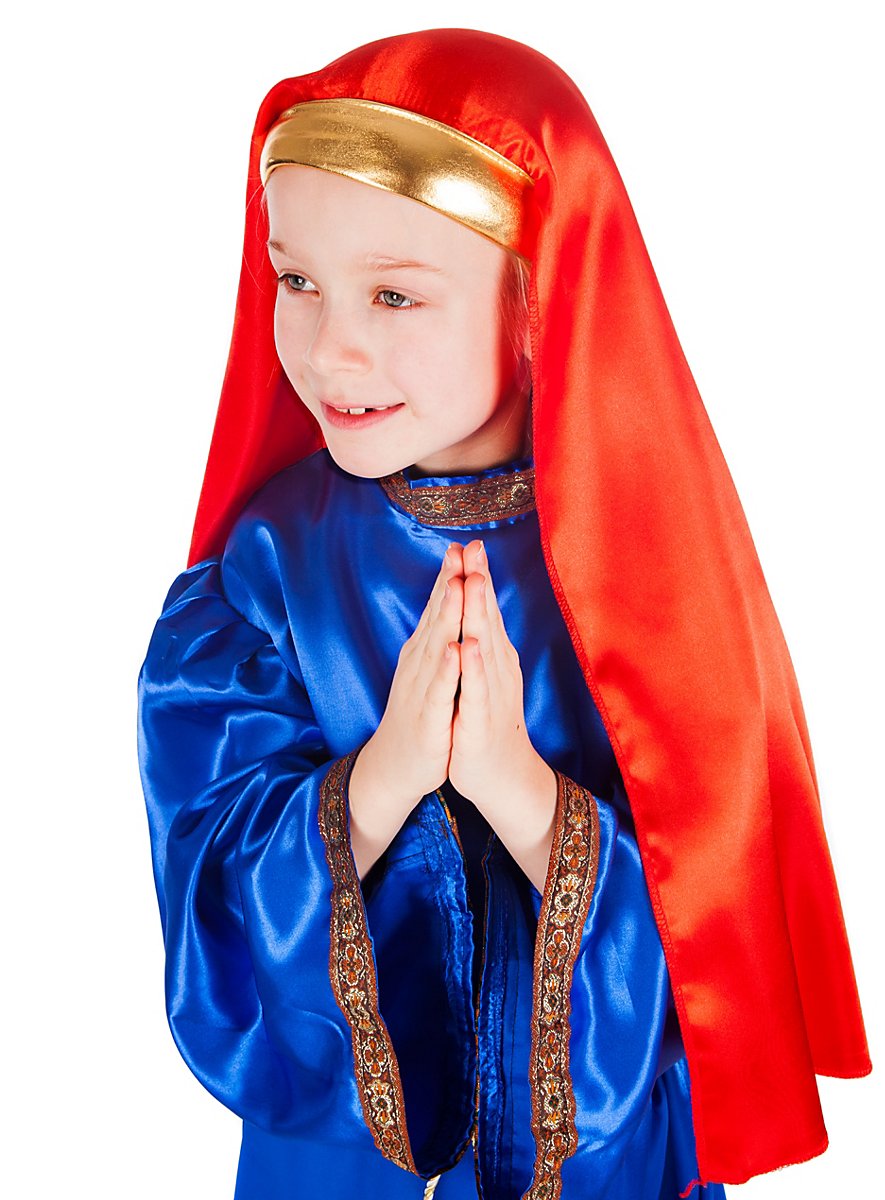 Costume Bambina Vergine Maria Vestito Fantasia Natale Natività Gioco - Foto 3
