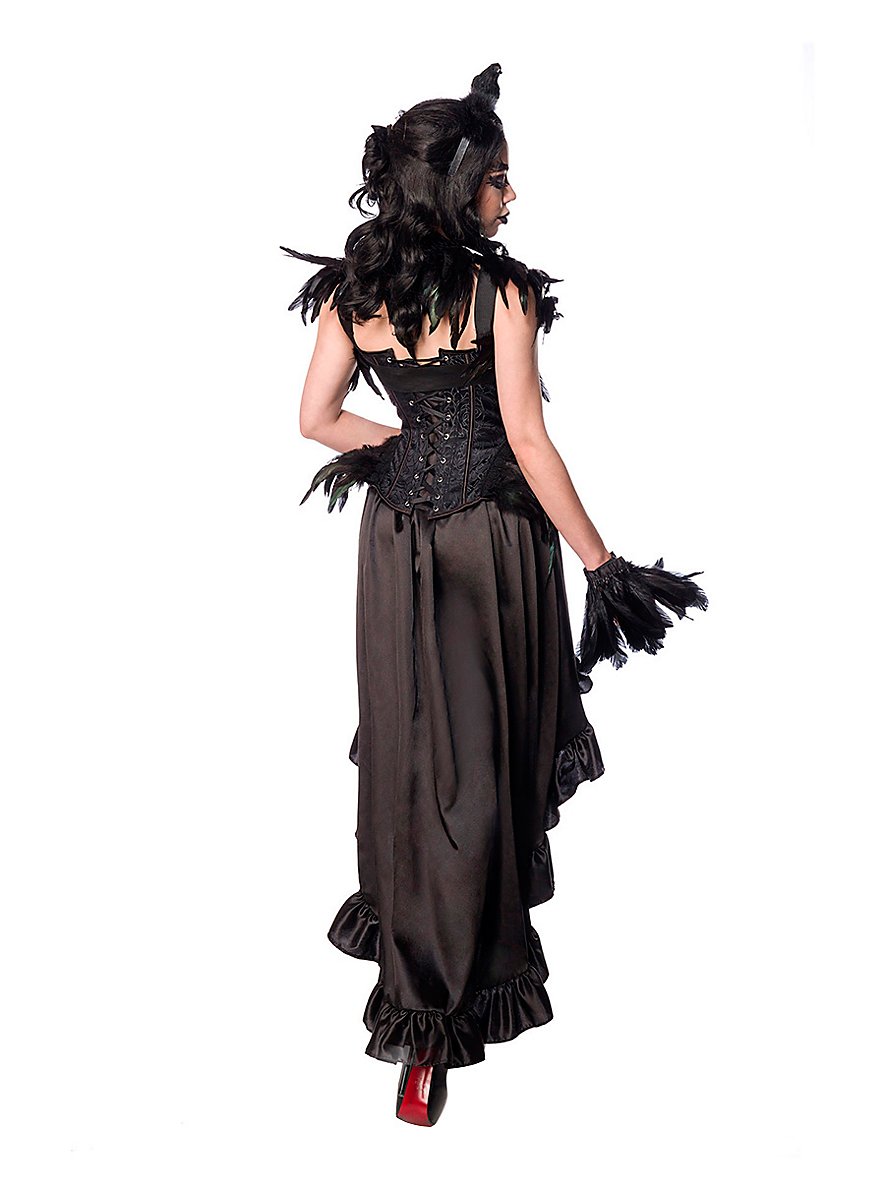 Costume Corbeau Violet Cosplay - Haut + Jupe + Chaussettes + Accessoires - Matière Élastique - Taille XS à 3XL - Pour Halloween, Fêtes