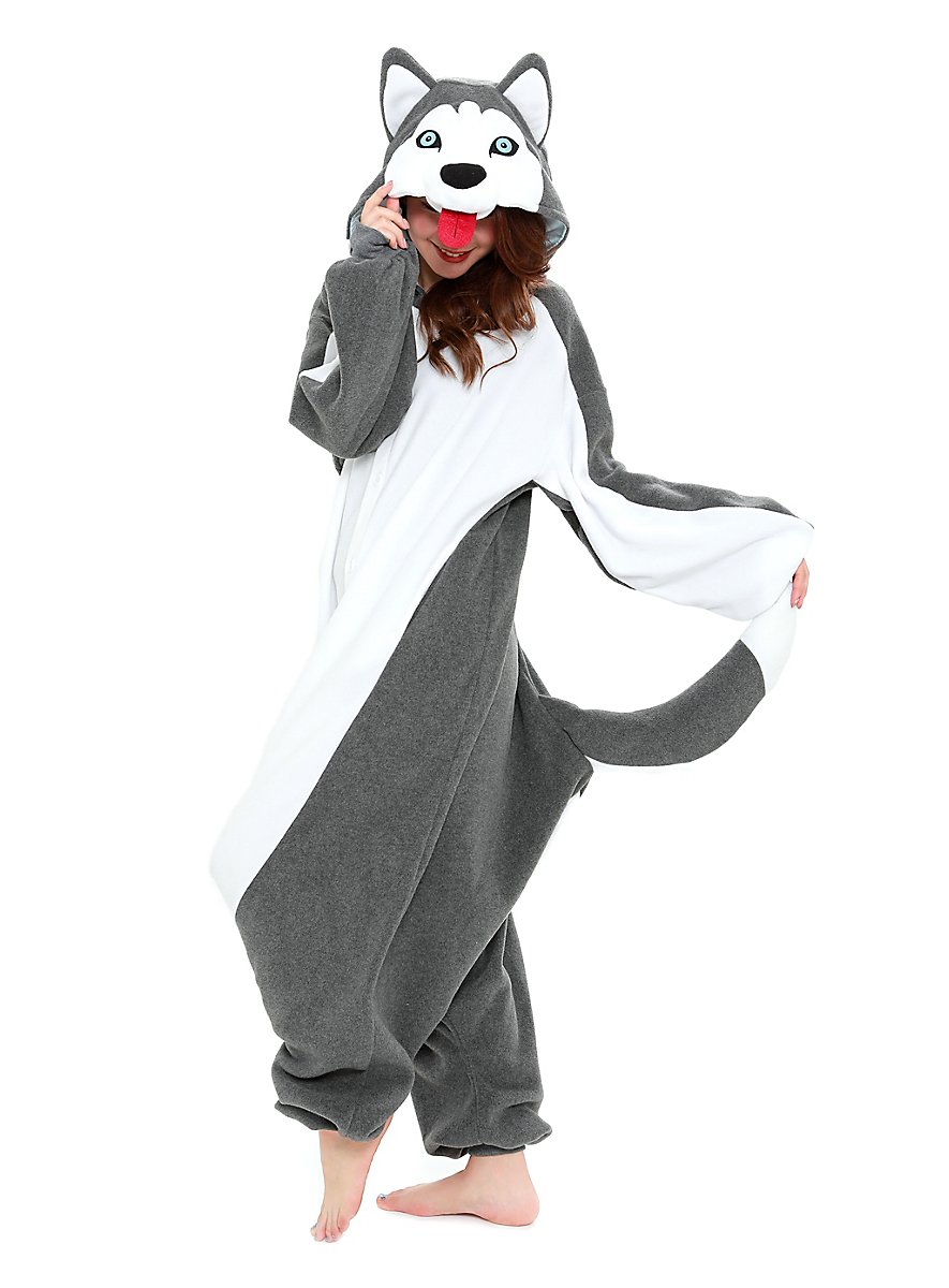 Costume Mascotte Cane Husky A Peluria Lunga | Abito Da Halloween Cosplay | Personalizzabile