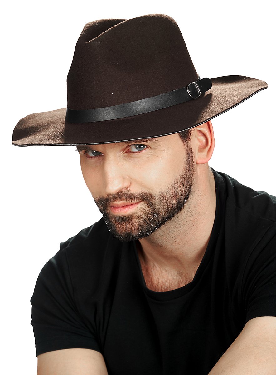 Cowboy hat with flat brim - maskworld.com