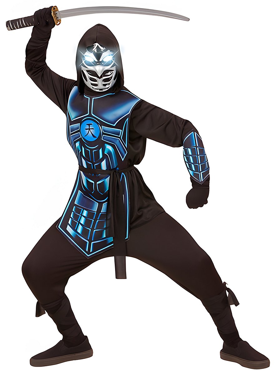 Cyber Ninja Costume for Kids – with a light-up mask and robot voice ...