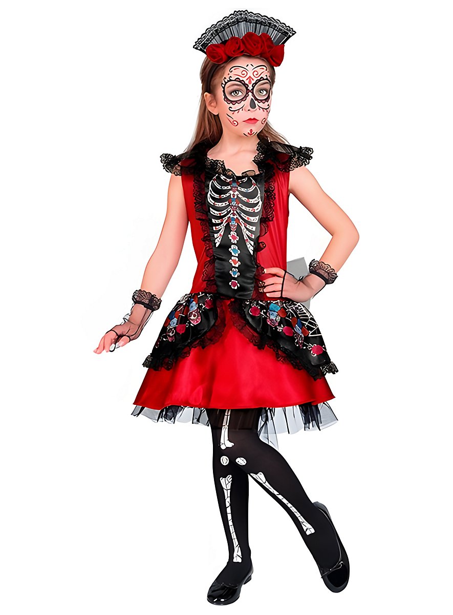 Dia de los Muertos Bride Costume for Kids - maskworld.com