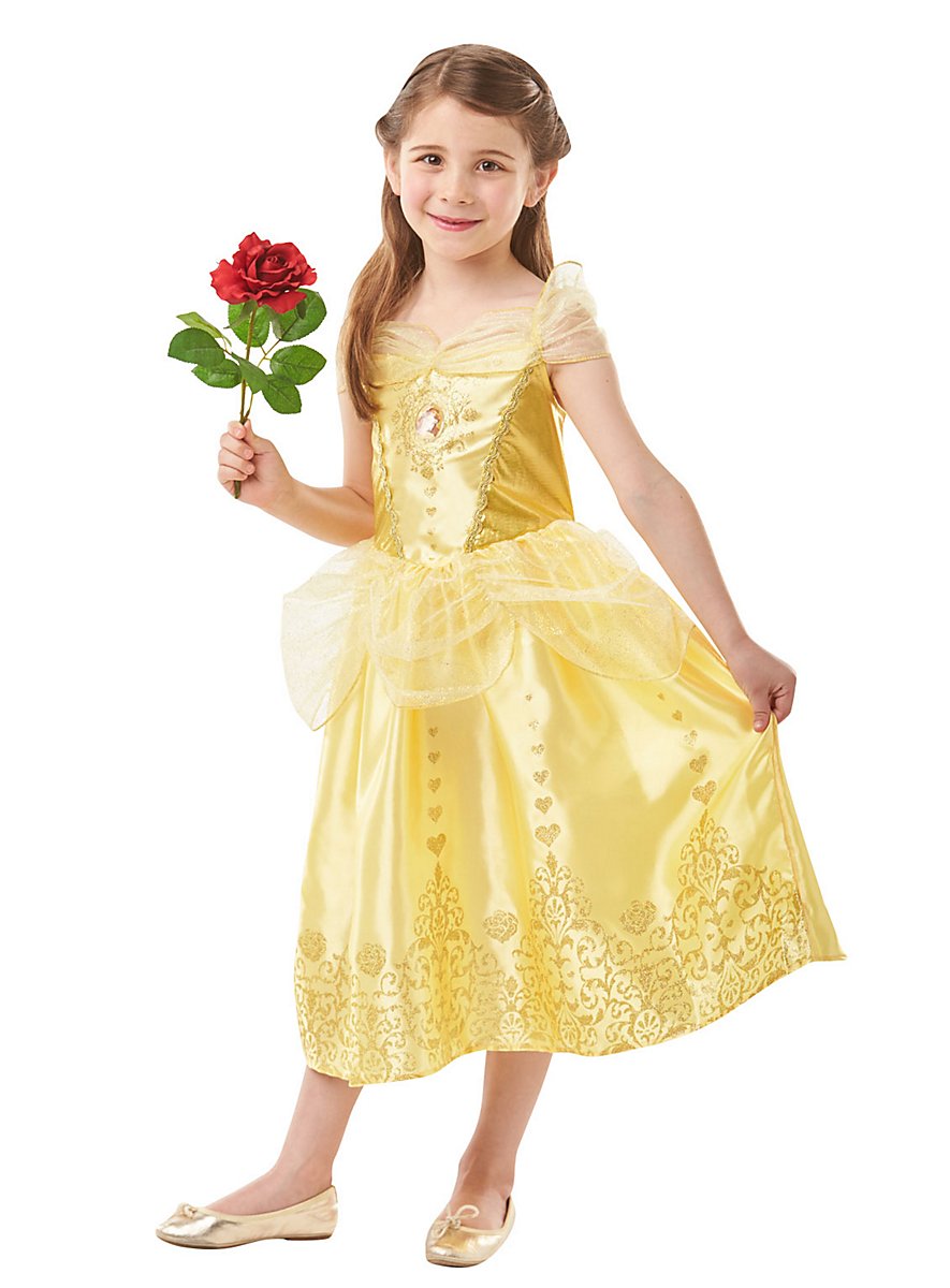 Disney Princess Belle glitter dress for kids - maskworld.com