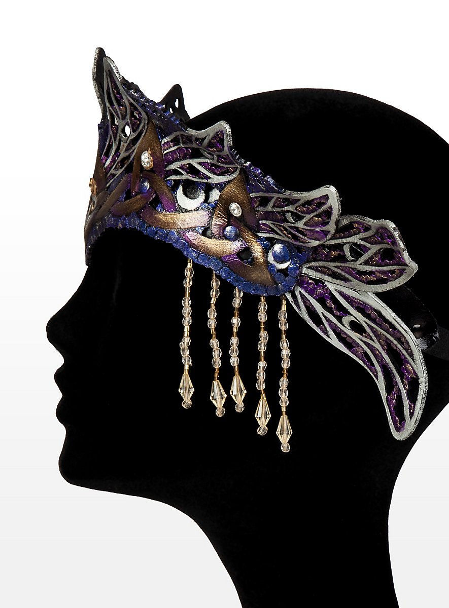 Elven Queen Leather Crown - maskworld.com