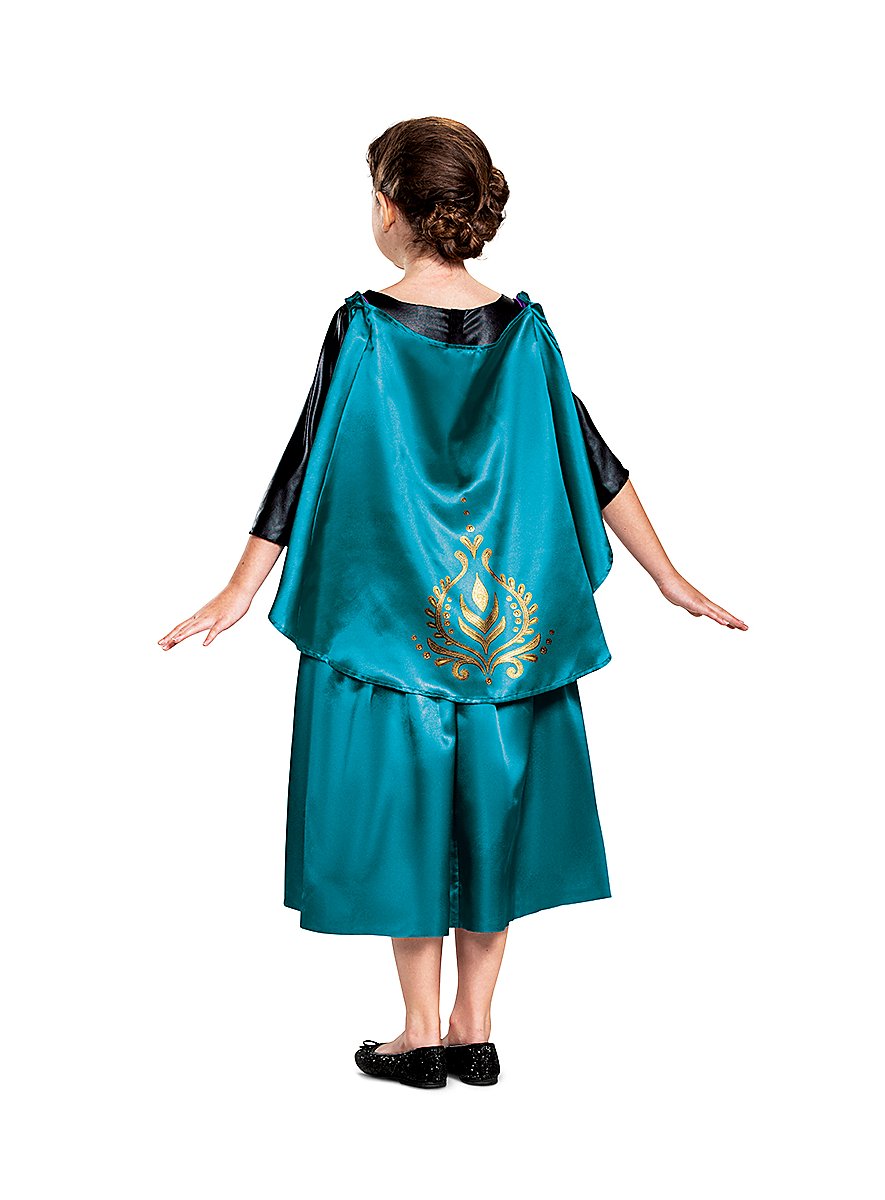 Costume Principessa Anna Regno Di Ghiaccio Completo Di Mantello E Accessori Per Bambine - Taglie 2-9 Anni