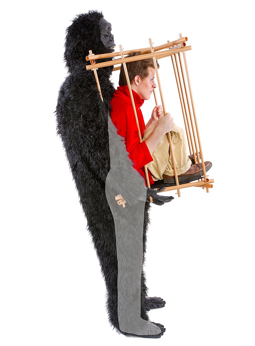 Fun Costume Gorilla with Cage - maskworld.com