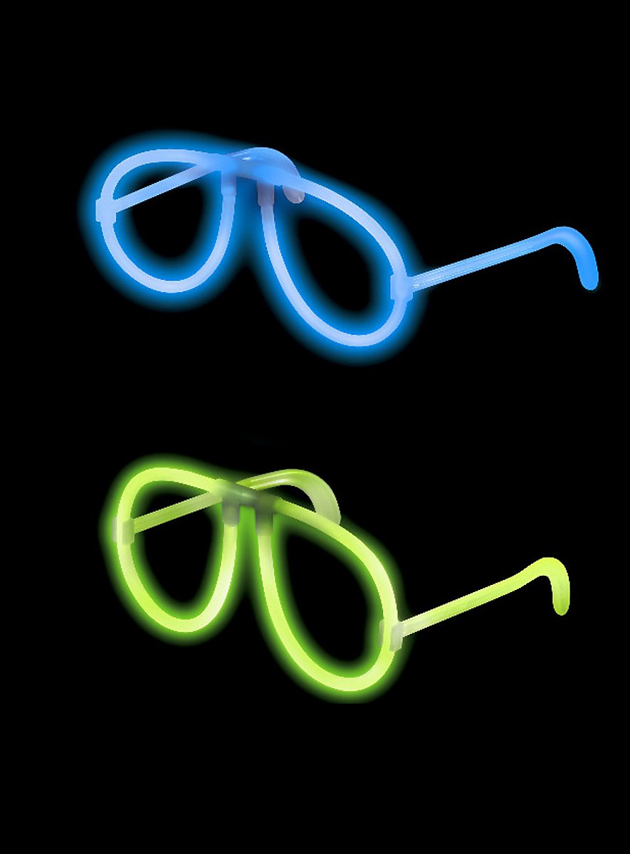 Glow-in-the-dark party glasses - maskworld.com