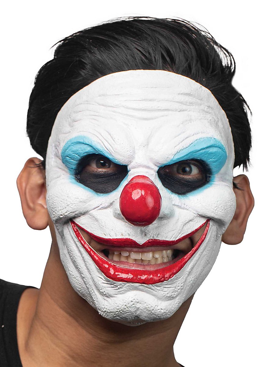 Grinning horror clown half mask - maskworld.com