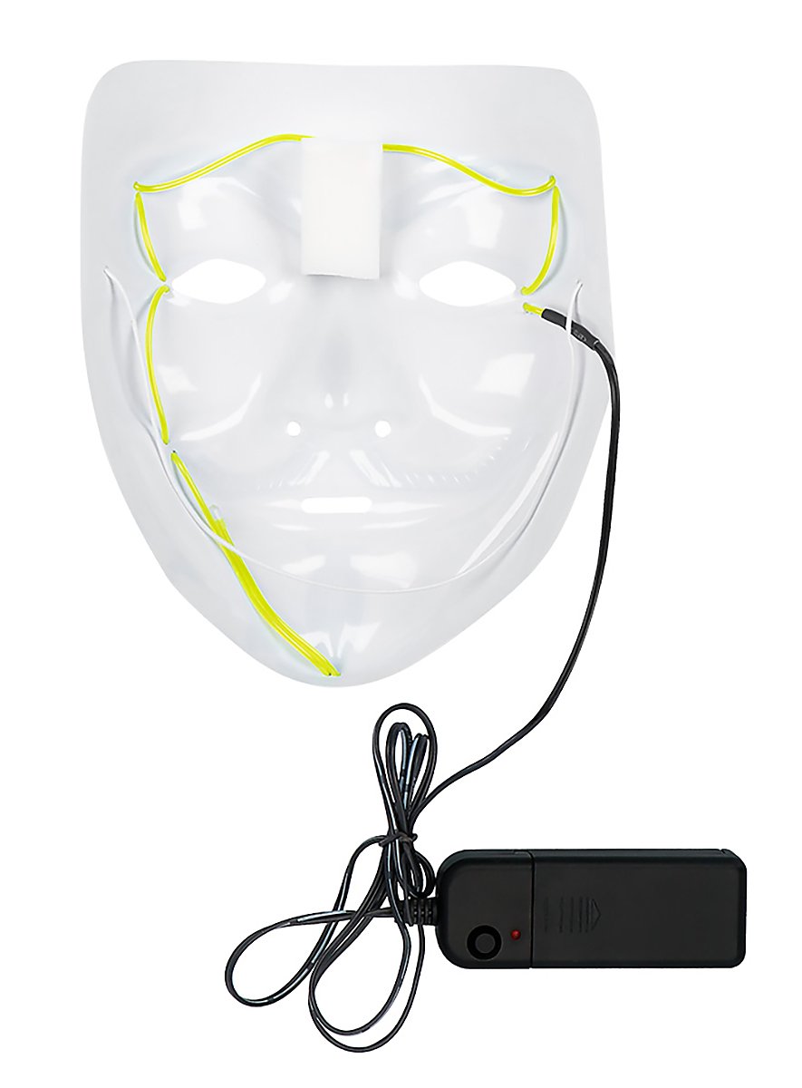 Masked Led Guy Guy Fawkes LED mask - maskworld.com