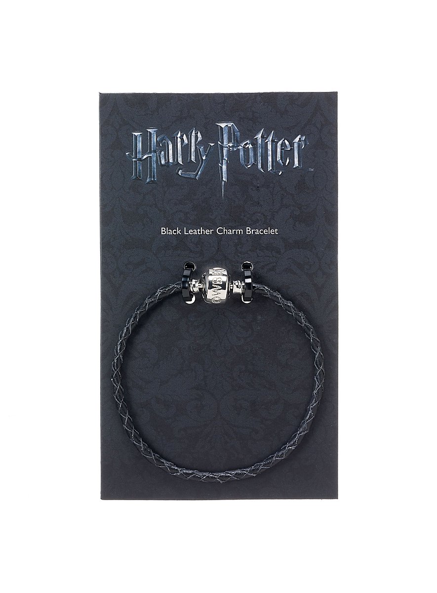 Braccialetto Harry Potter In Pelle Nera | Con Ciondoli Slider | Gioiello Ufficiale HP - Regalo Fan - Foto 8