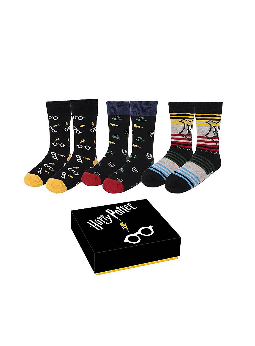Cinereplicas Harry Potter - Set di 3 calzini Dobby Taglia Unica - Licenza ufficiale