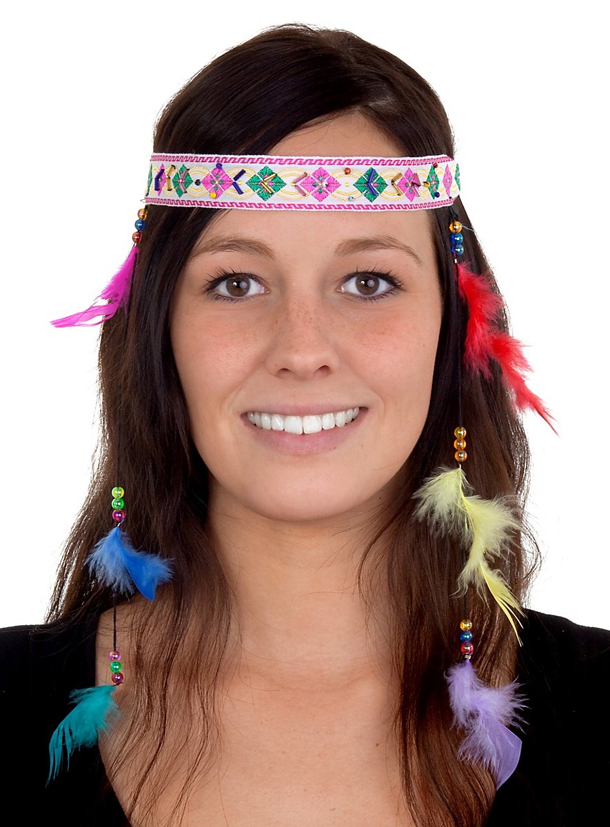 Indian Headband With Feathers Maskworld