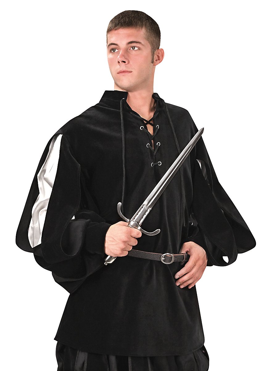 Knight's Shirt black-silver - maskworld.com