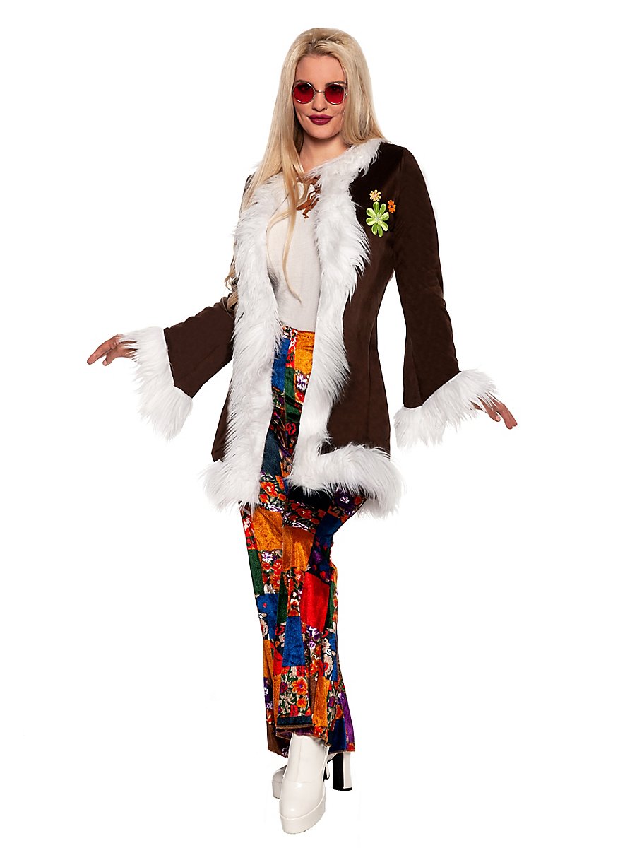 Manteau hippie des années 70 pour femme