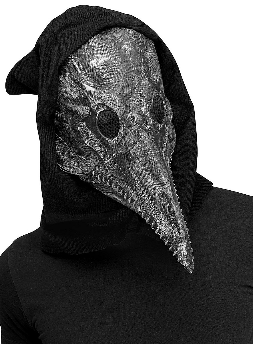 Masque Médecin De La Peste Avec Bec D'Oiseau Adulte - Déguisement Médiéval Halloween, Carnaval - Plastique Durable, Sangles Réglables