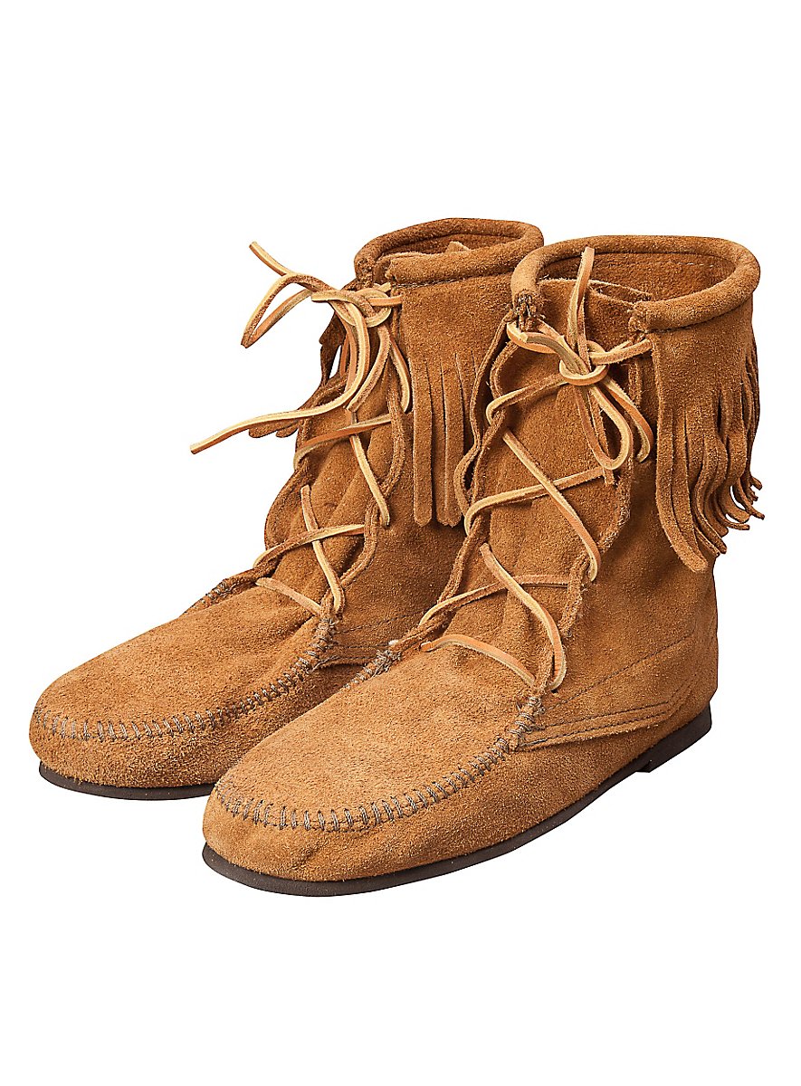 Suede half boots with fringe - Osceola - maskworld.com