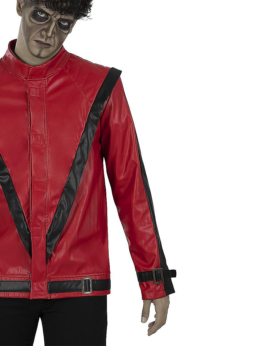 Giacca Uomo In Vera Pelle Rossa Michael Jackson Thriller, Stile Biker, Vintage, Taglie Disponibili