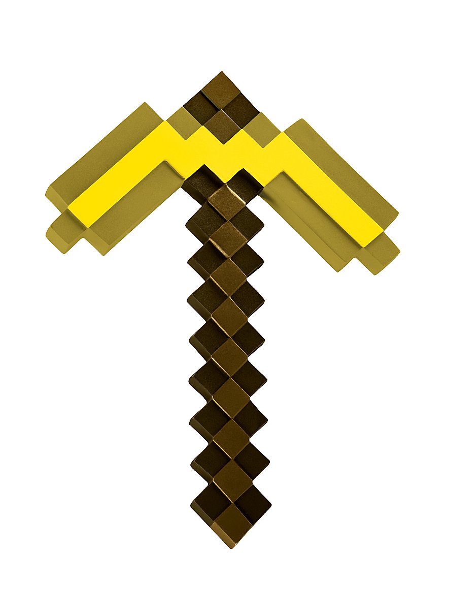 Piccone Minecraft Minecraft - Arma giocattolo con piccone d'oro - maskworld.com