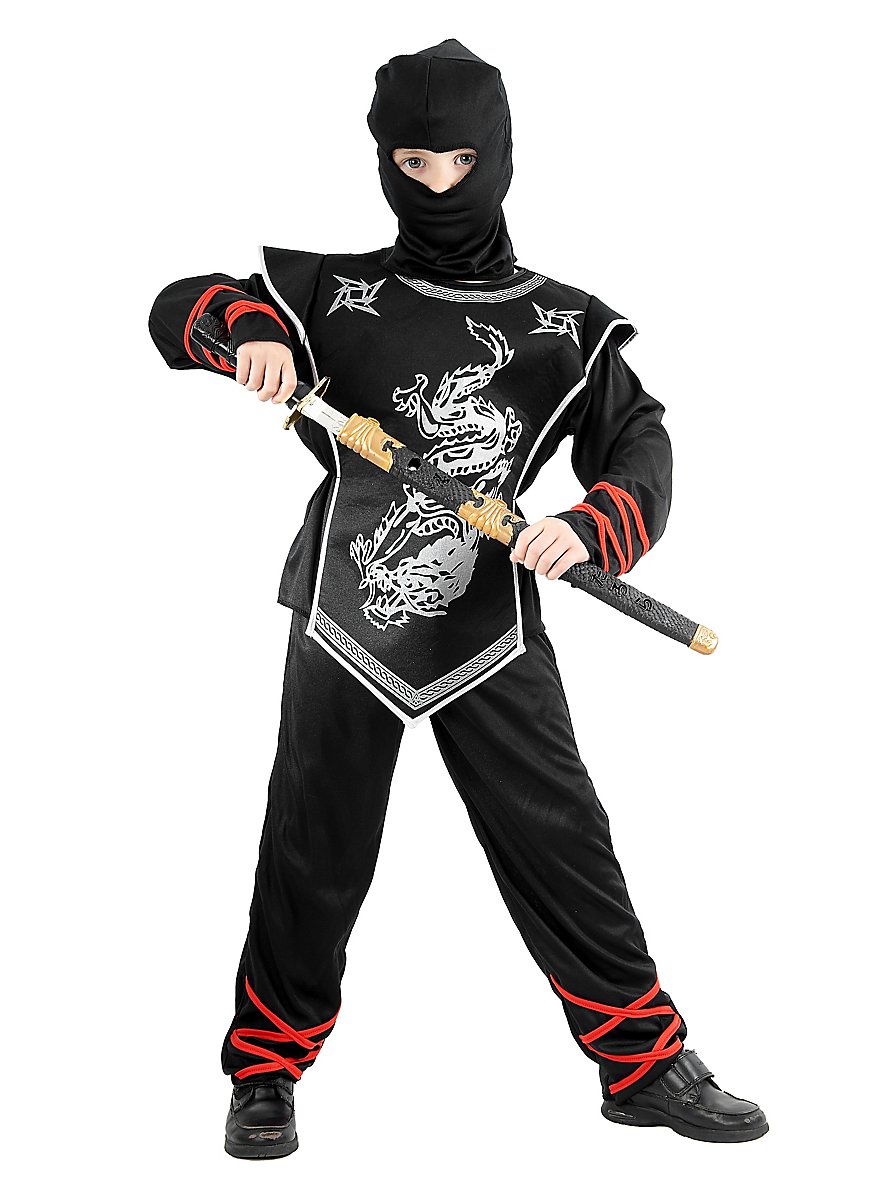 Ninja kids costume silver dragon - maskworld.com