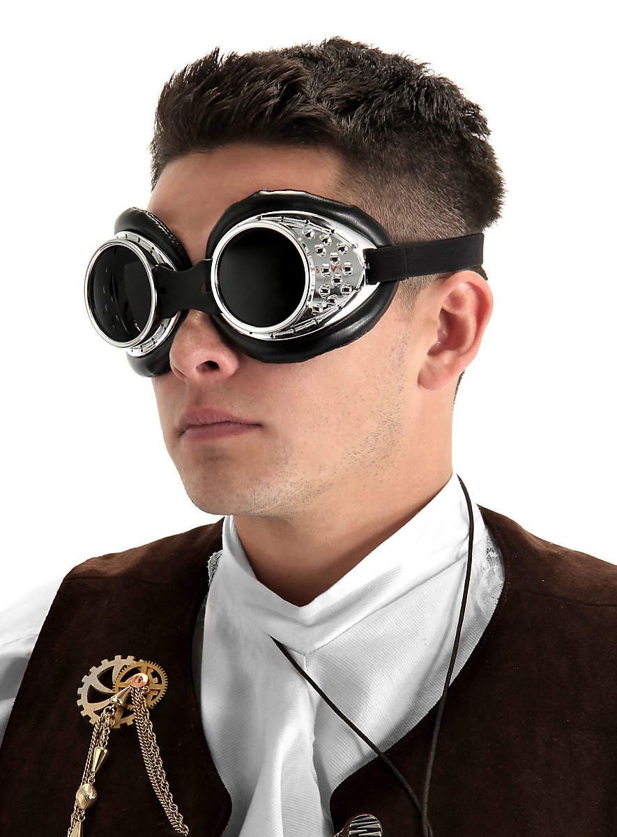 Aptafêtes – Ac5676 – Occhiali Aviatore Marroni In Stile Steampunk
