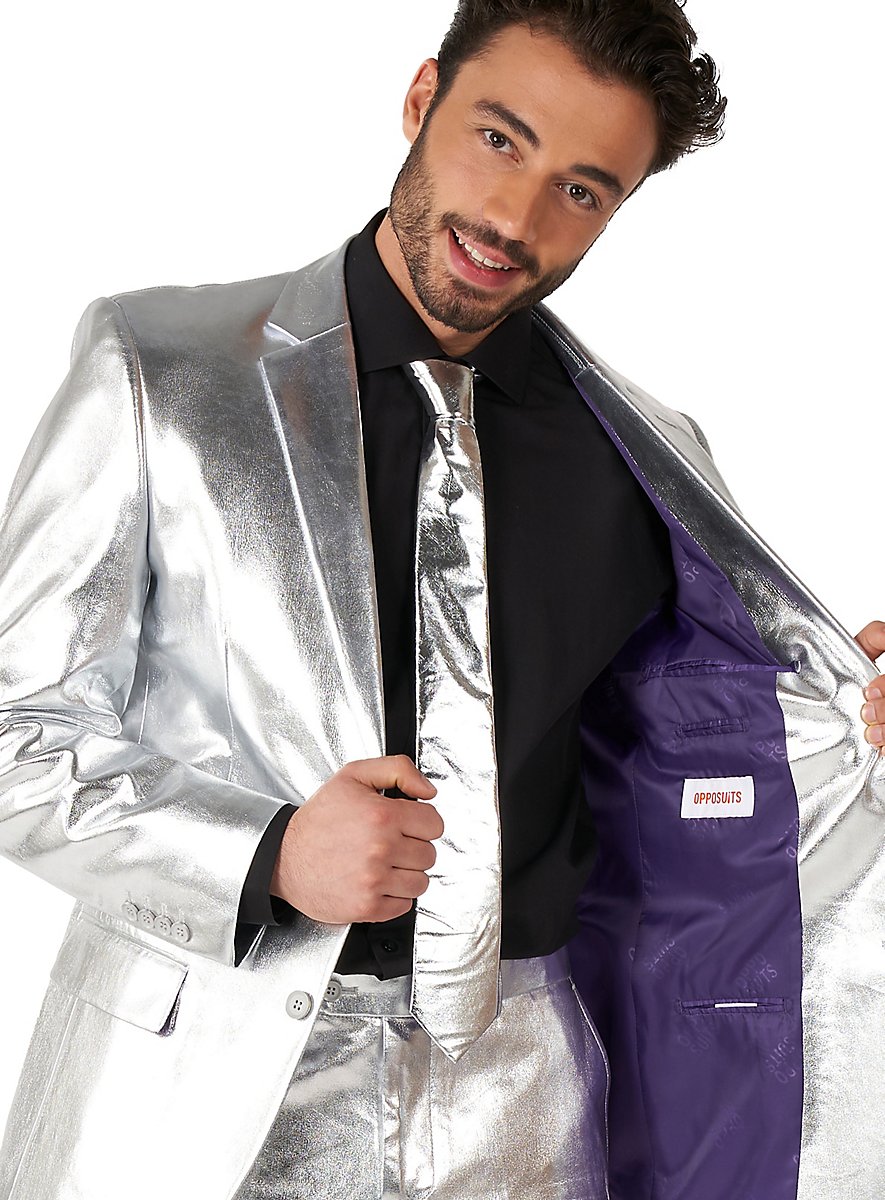 OppoSuits Shiny Silver Suit - maskworld.com