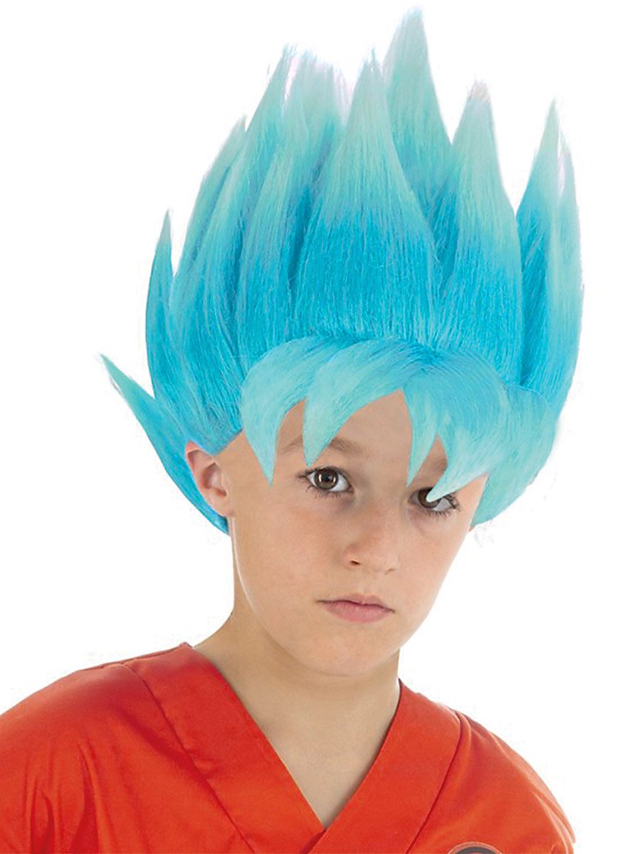 Parrucca Goku Super Saiyan God Blu – Dragon Ball, Accessorio Cosplay Leggero, Forma Appuntita, Per Halloween E Convention