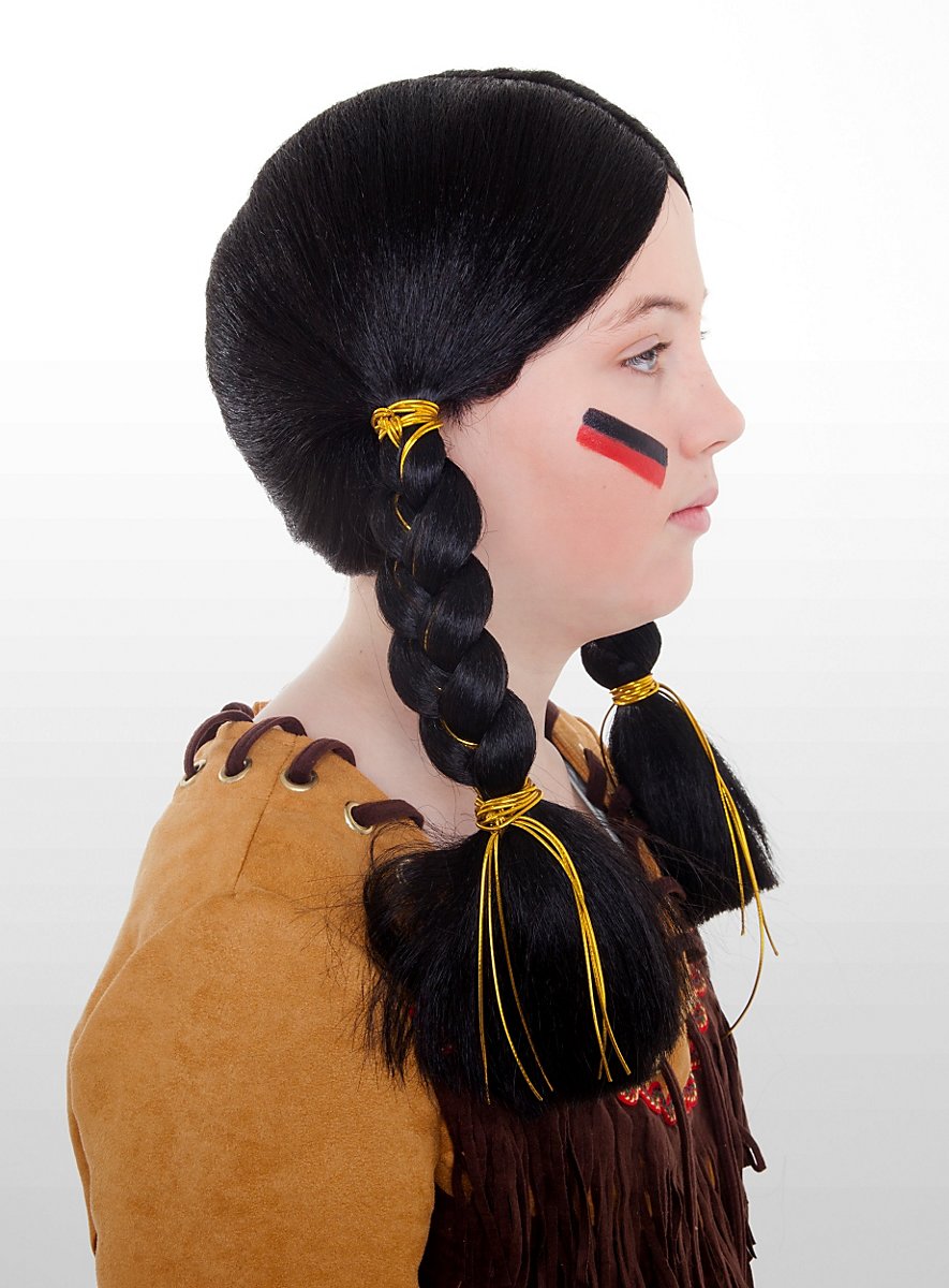 Peluca trenzas negras con flequillo por 9,30 Peluca trenzas negras con flequillo por 9,30