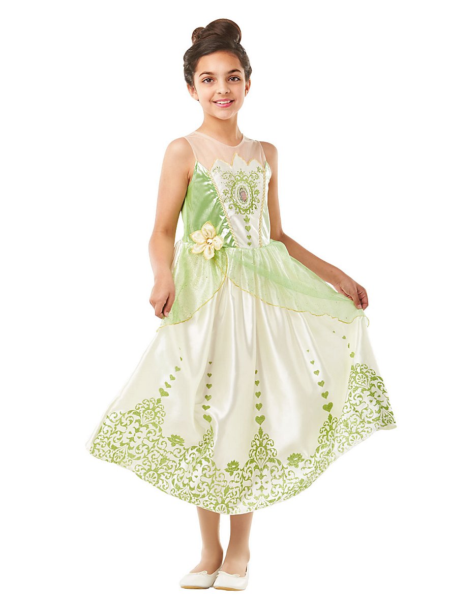Déguisement Tiana/Clochette Pour Fille – Robe, Ailes Papillon, Baguette Magique, Bandeau Couronne – Costume De Fée