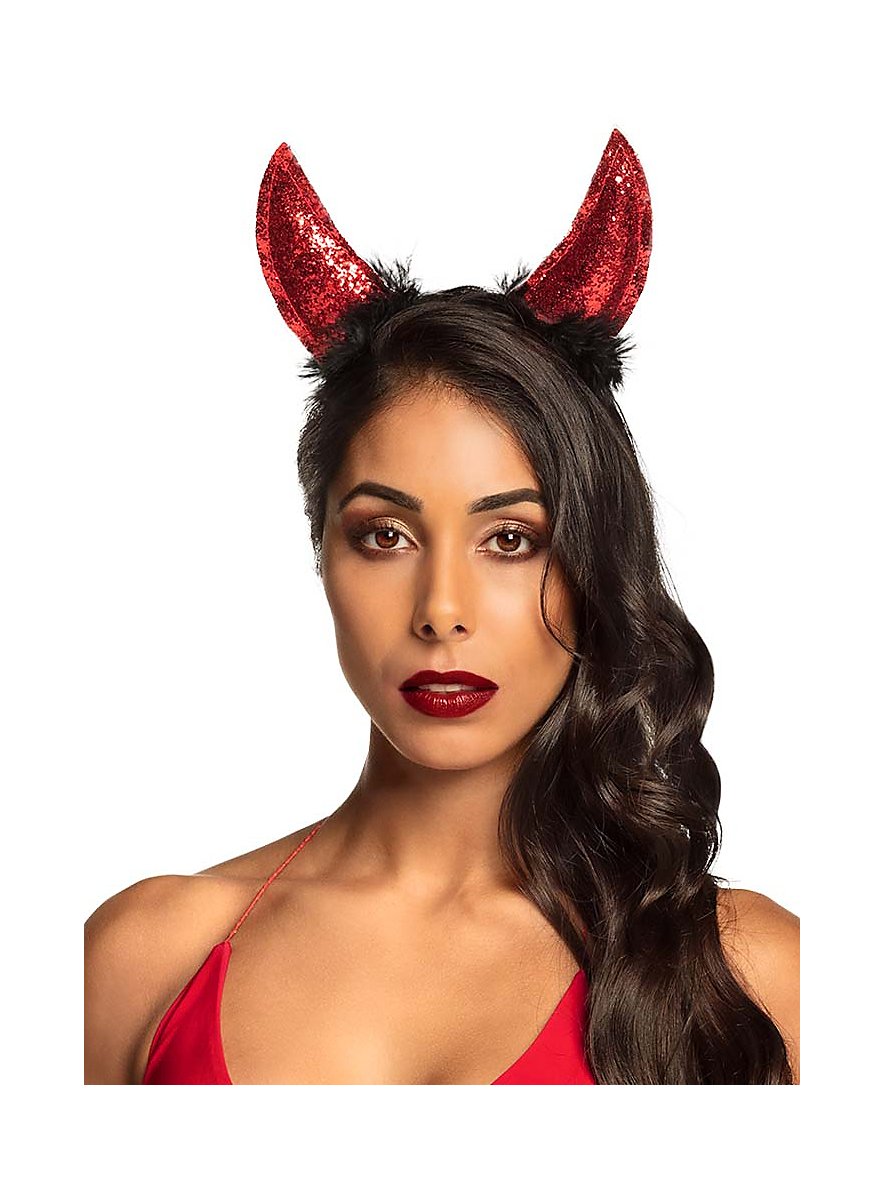 Serre-tête Cornes De Diable Noir - Accessoire Déguisement Halloween & Carnaval Pour Femmes Et Filles - Taille Unique
