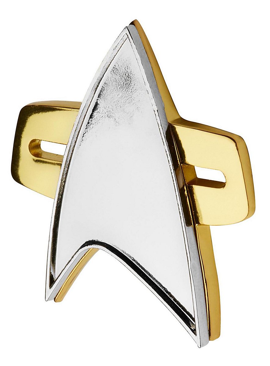 thumbnail interactive-video image 1 of Star Trek Voyager Full Size Communicator Pin - Metal Replica 1 of 5