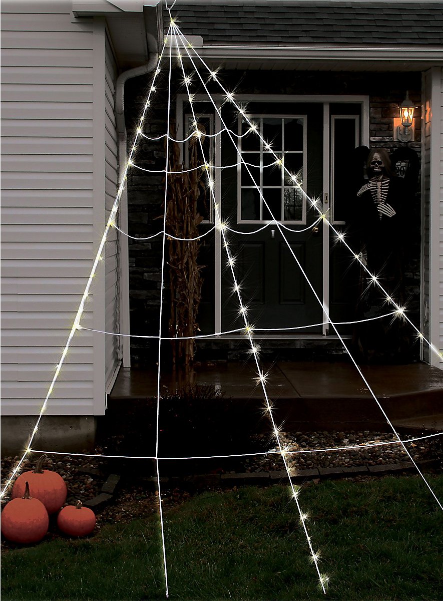 Toile D'araignée Halloween – Décor Effrayant Facile à Accrocher, Inclut 30 Araignées, Parfait Pour Décorer Ta Maison
