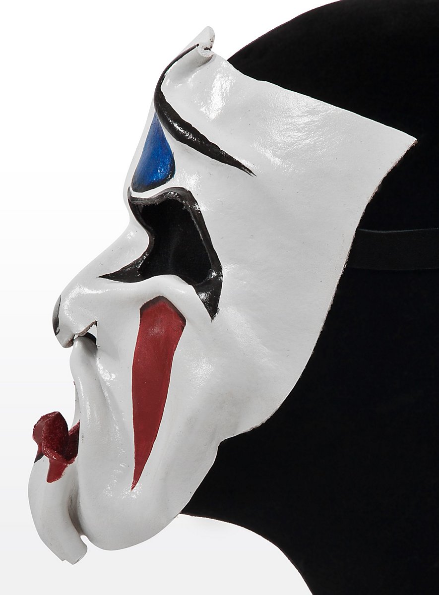 Tragedy Clown Leather Half Mask