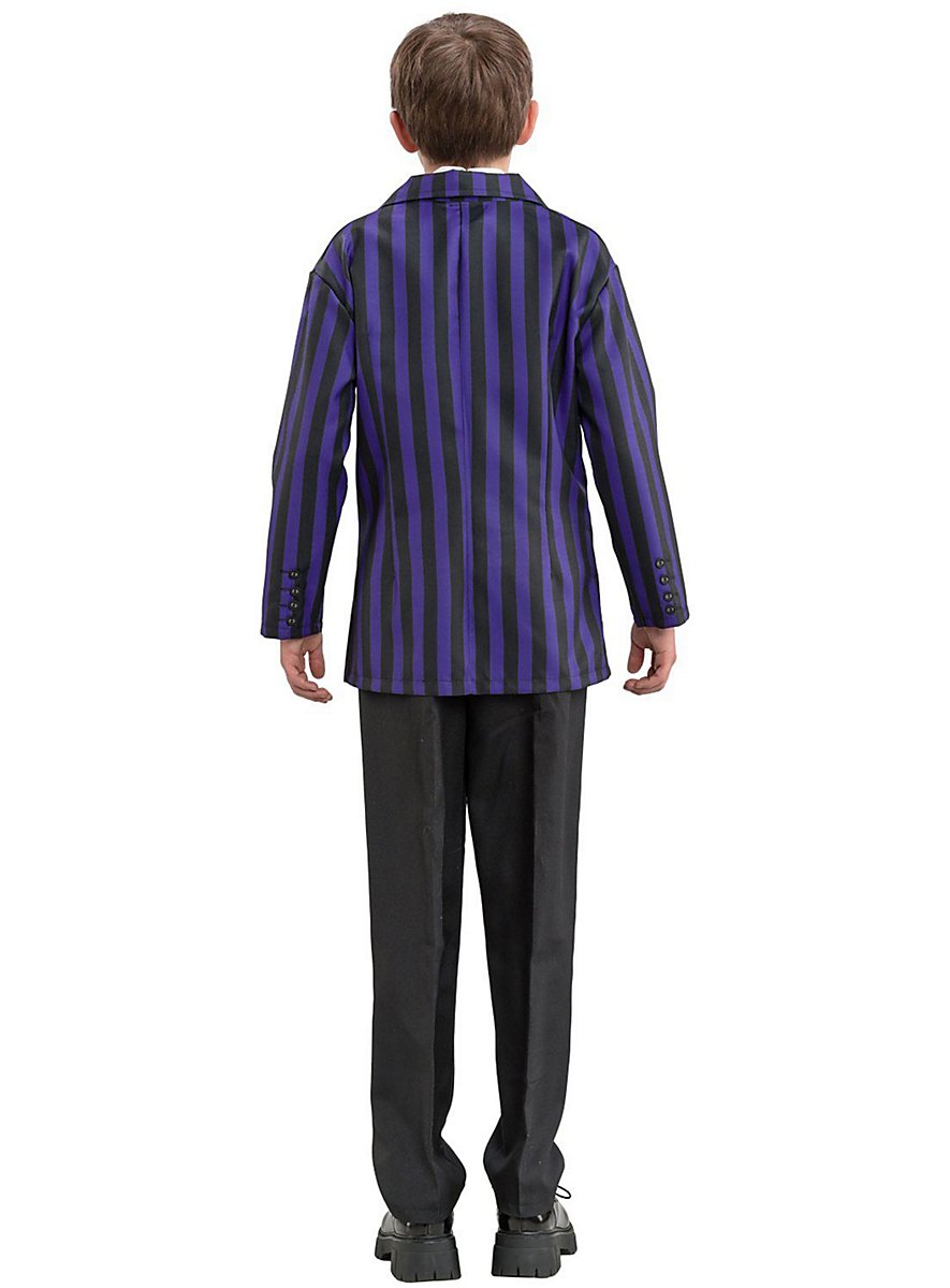 Wednesday school uniform black purple for boys - maskworld.com