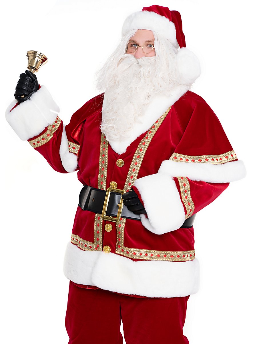 Weihnachtsmann Kostüm Deluxe 10-teilig - Santa Claus Outfit Für Erwachsene