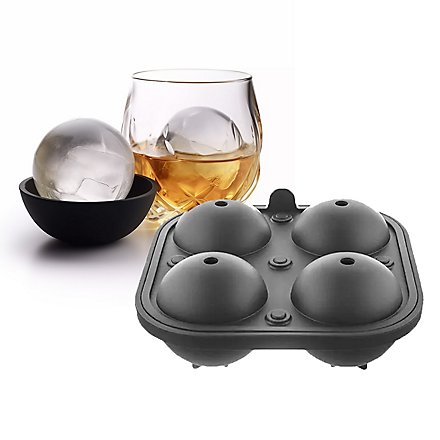 Ball ice cube silicone mould for ice cubes and for baking 4-grid