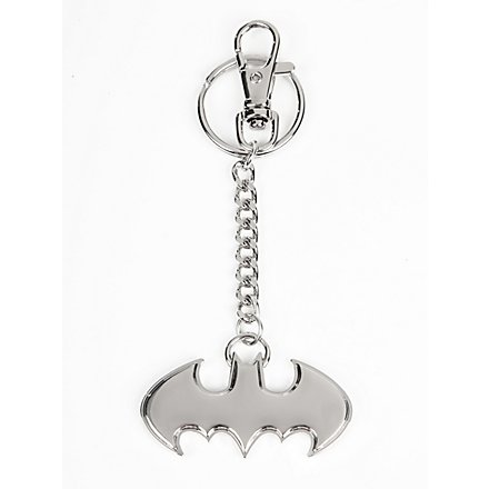 Batman Logo Schlüsselanhänger silber