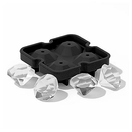 Diamond ice cube silicone mould for ice cubes and for baking 4-grid