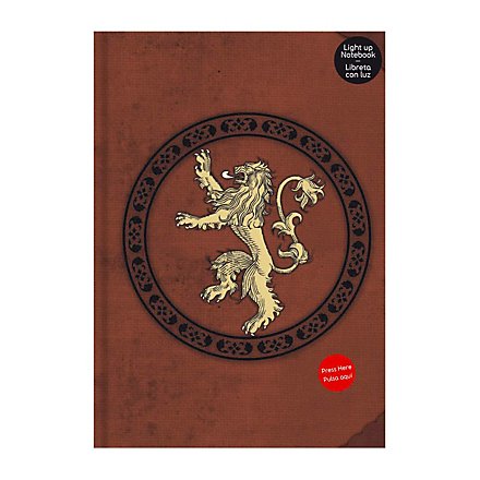 Game of Thrones - Notizbuch mit Leuchtfunktion Lannister