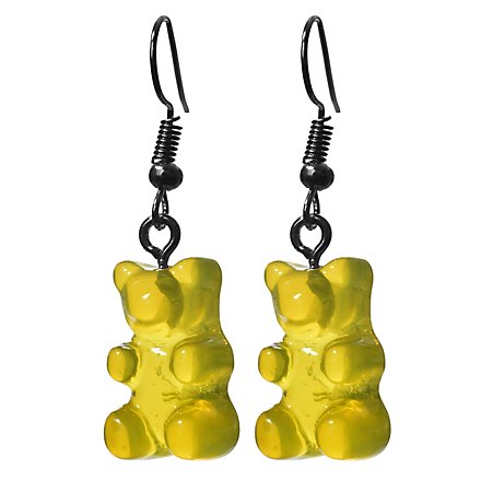 Gummy bear earrings yellow