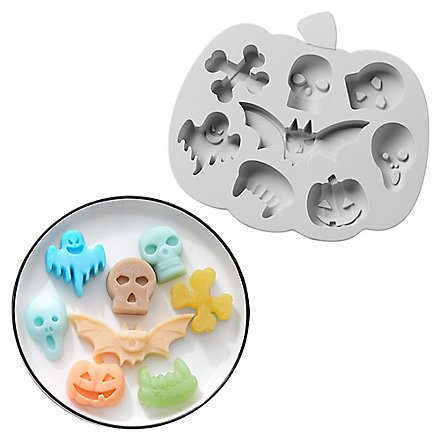 Skulls silicone mould for ice cubes, chocolate and baking 6-grid 