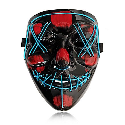 Halloween LED Mask neon blue