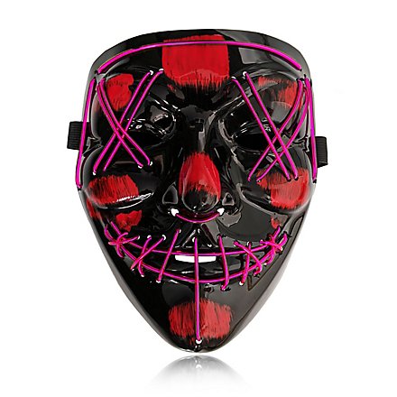 Halloween LED Maske pink