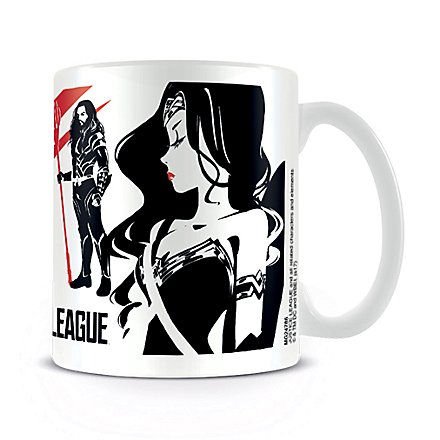 Justice League - Cup Black Red Stencil