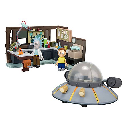 rick and morty spaceship and garage