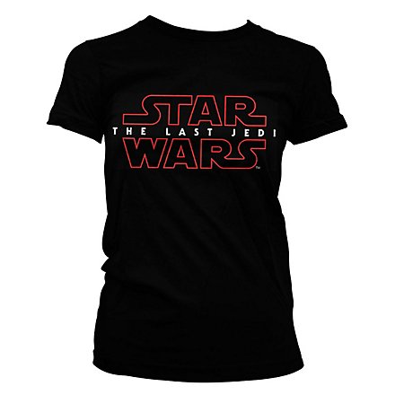 Star Wars 8 - Girlie Shirt The Last Jedi Logo schwarz