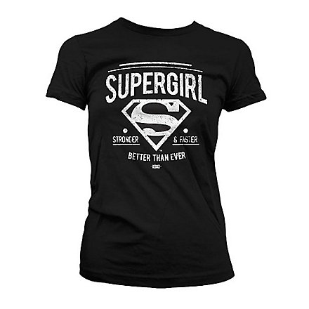 Supergirl - Girlie Shirt Strong & Faster